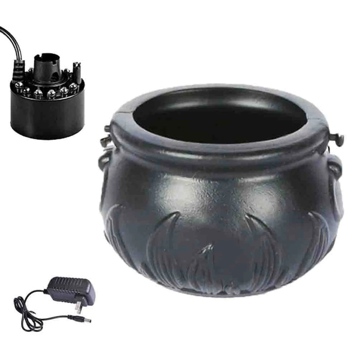 Halloween Mist Witch Pot,Witch Cauldron Fog Maker Water Fountain Fog Machine Colorful Changing Light Halloween Party Decoration - Grab & Glow