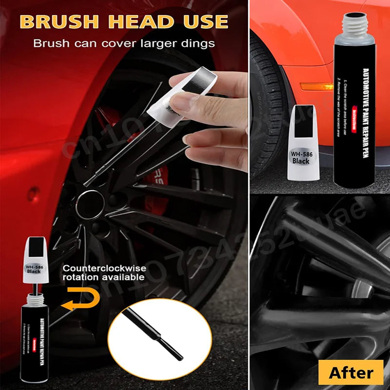 Automotive Wheel Touch-Up Pen Paint Repair Pen Gloss Black Matte Black Silver Grey Automotive Paint Care Accessories by Grab & Glow