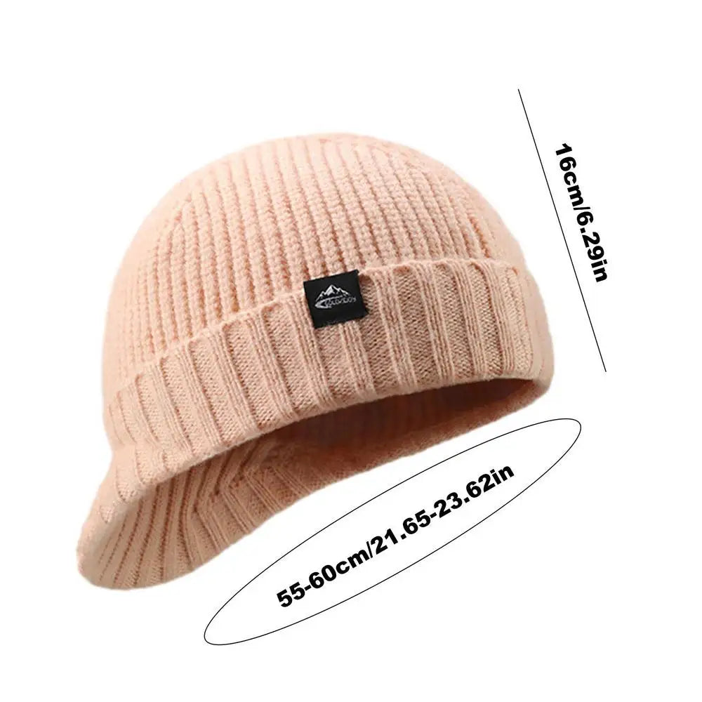 Knit Beanie Winter Beanie Outdoor Warm Hat Comfortable Ear Protection Winter Hat Knit Caps Breathable For Ski Hiking Running by Grab & Glow