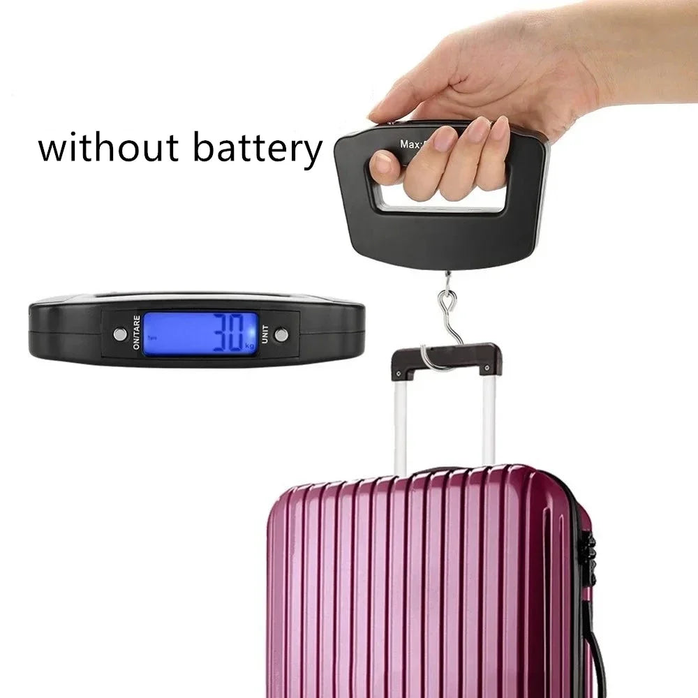 50kg/10g Digital Luggage Scale Electronic Portable Suitcase Travel Weighs With Backlight Electronic Travel Hanging Scales - Grab & Glow