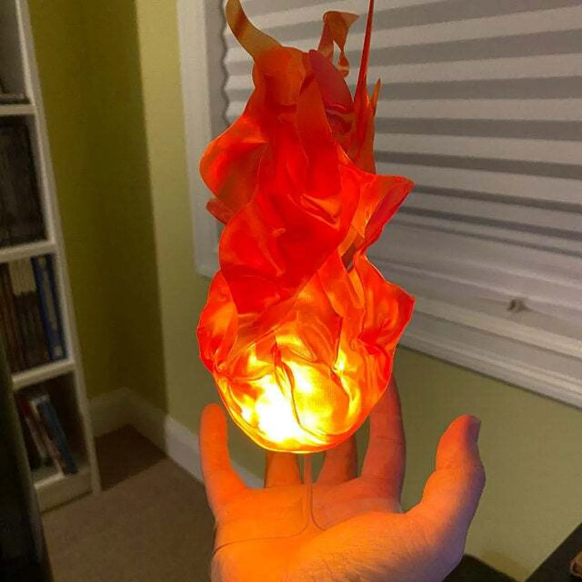 Halloween Decor Props Simulation Floating Fireball Lamp Artificial Fire Flame Atmosphere Light For Cosplay Role Play Party - Grab & Glow