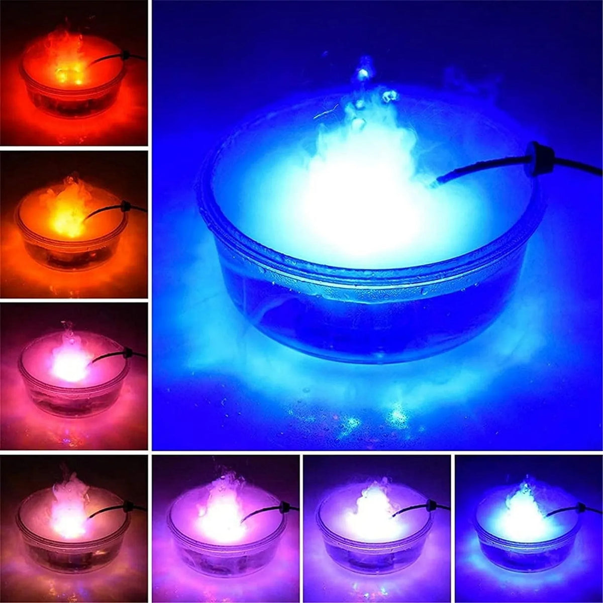 Halloween Mist Witch Pot,Witch Cauldron Fog Maker Water Fountain Fog Machine Colorful Changing Light Halloween Party Decoration - Grab & Glow
