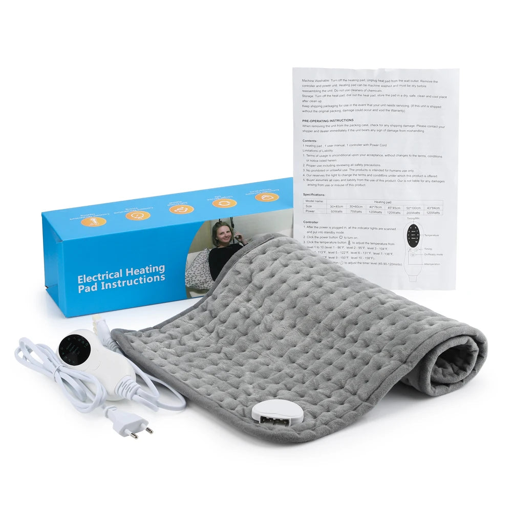 Electric Heating Pad Winter Warm For Bed Blankets Office Home Foot Hand Warmer Sheet Camping Heater 110V 220V Washable 60*30CM by Grab & Glow
