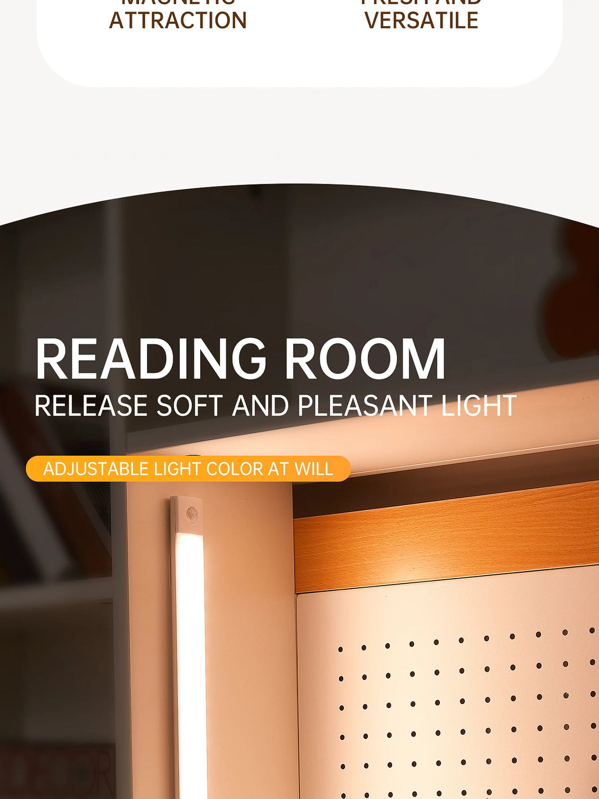 LED Night Light Motion Sensor Lights Wireless Rechargeable Closet Kitchen Bedroom Sensor Light Cabinet Stair Light 2Piece by Grab & Glow