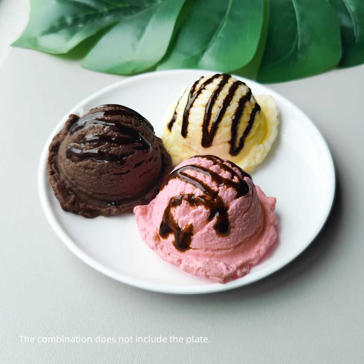 Simulation Ice Cream Ball Model Fake Sweet Cone Dessert Shop Lifelike Decor Photography Props Display Fake Food Model Ornament - Grab & Glow