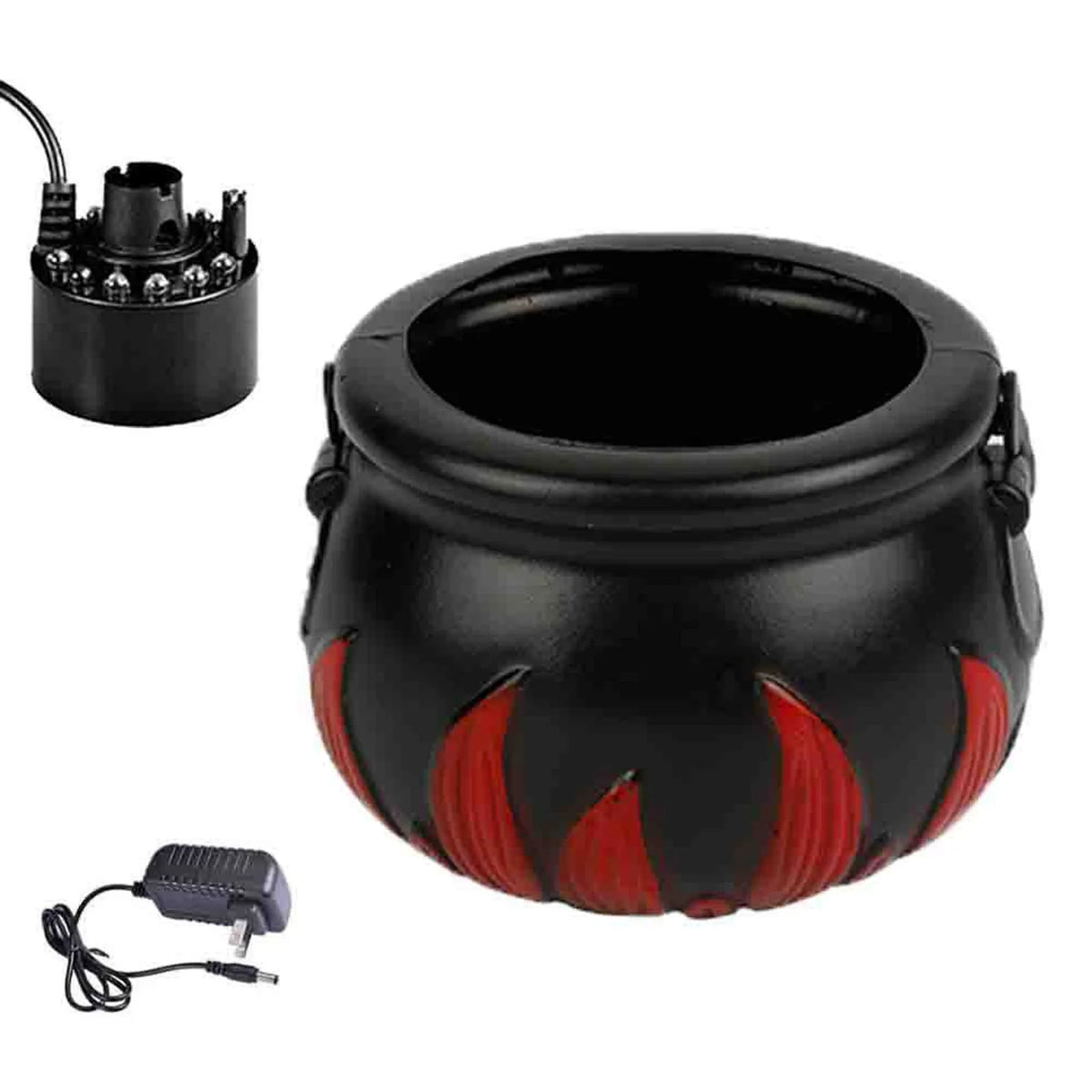 Halloween Mist Witch Pot,Witch Cauldron Fog Maker Water Fountain Fog Machine Colorful Changing Light Halloween Party Decoration - Grab & Glow