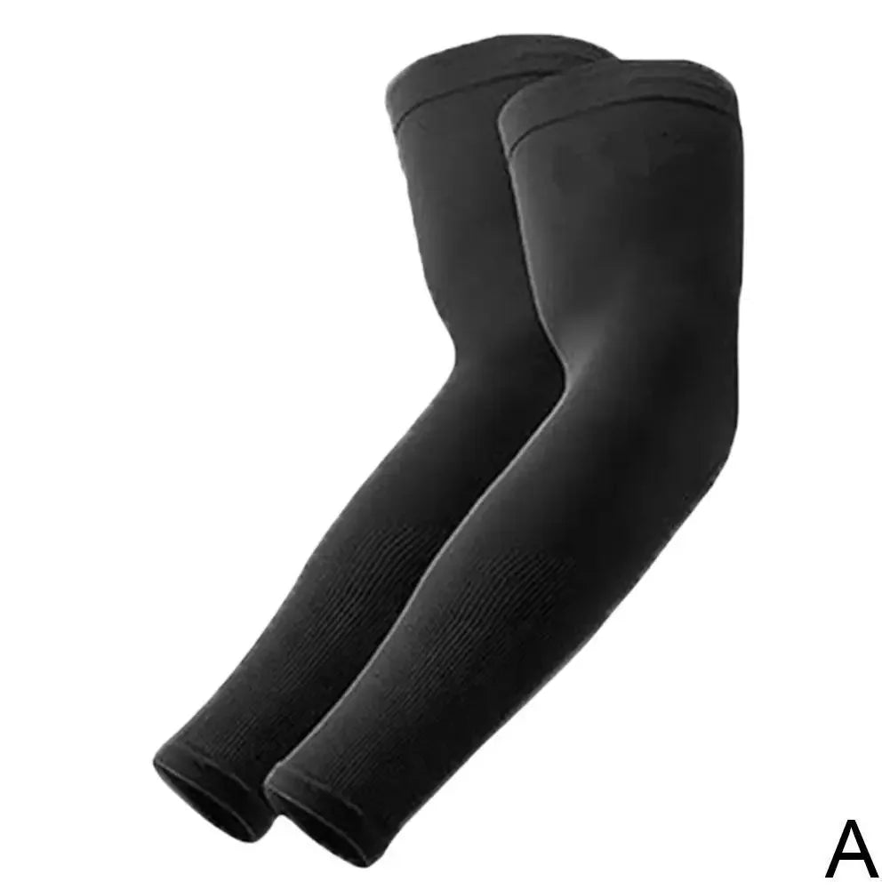 Unisex 1/4 Pairs Ice Silk Arm Sleeves - Breathable Anti-UV Sun Protection for Outdoor Sports - Grab & Glow