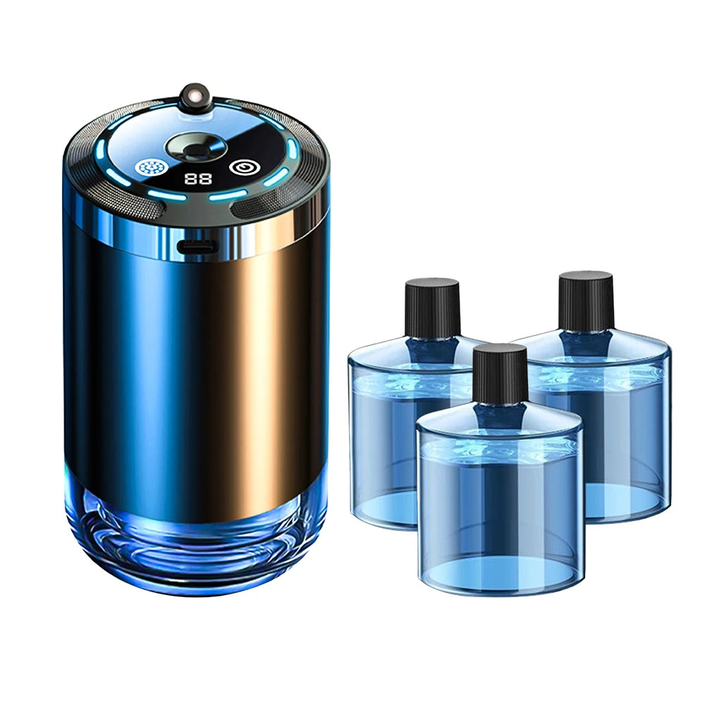 Car Diffuser Humidifier 5 Modes Car Humidifier Aromatherapy Diffusers Car Air Freshener USB Aromatherapy Essential Oil Air Freshener USB Cool Mist Mini Portable Diffuser For Car Home Office Bedroom with 3 Bottle Ocean Scent by Grab & Glow