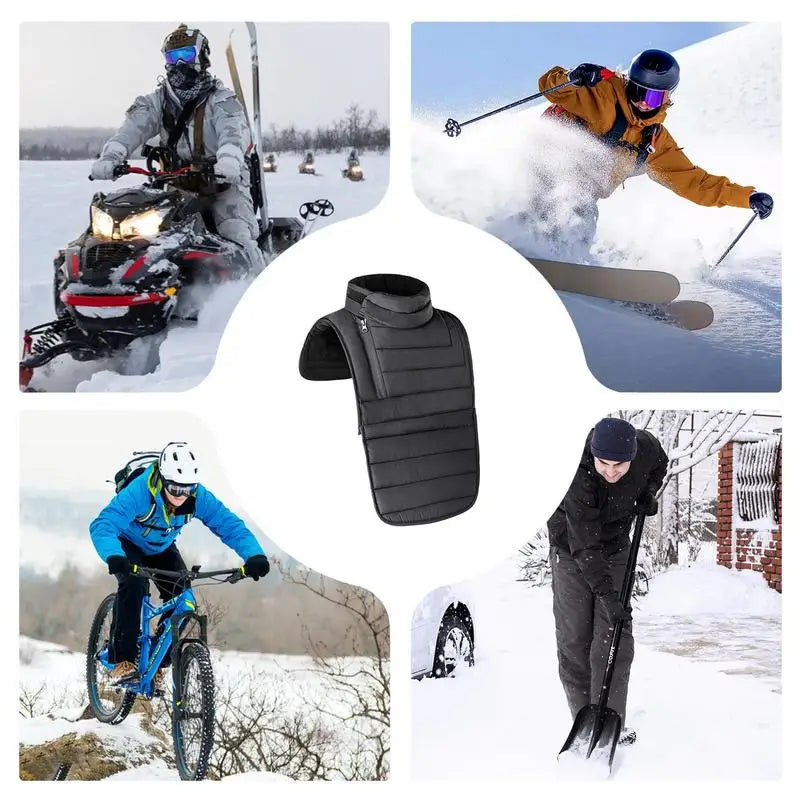 Winter Motorcycle Chest Neck Warmer Windproof Motorcycle Chest Protector Adjustable Neckband Riding Neck Scarf Chest Protector by Grab & Glow