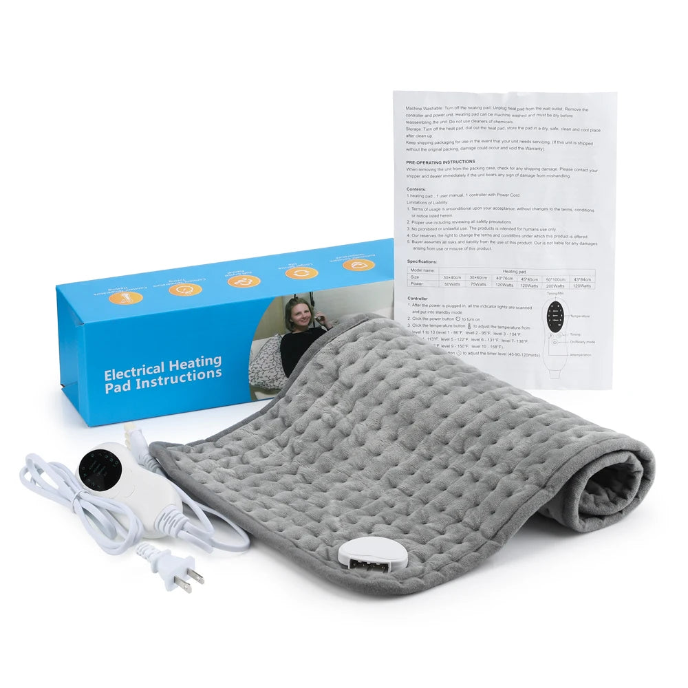 Electric Heating Pad Winter Warm For Bed Blankets Office Home Foot Hand Warmer Sheet Camping Heater 110V 220V Washable 60*30CM by Grab & Glow
