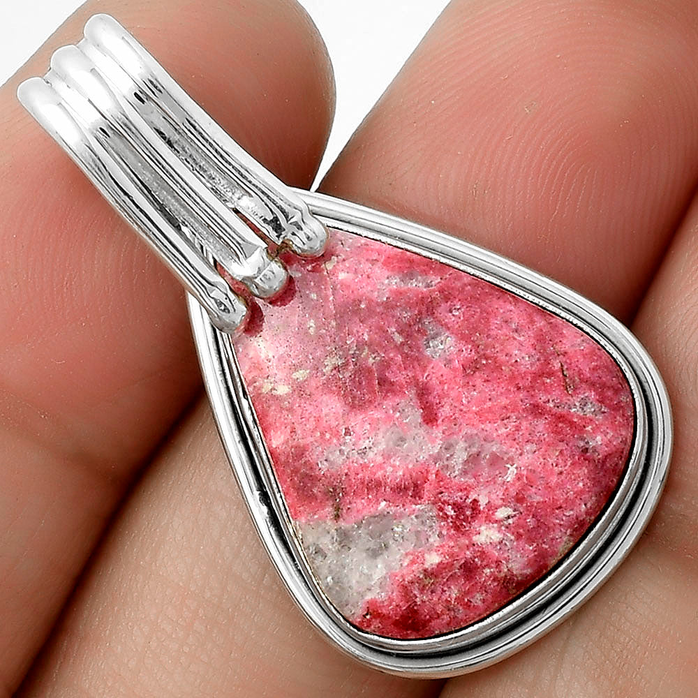 Natural Pink Thulite - Norway Pendant P-1664 SDP116759 - Grab & Glow