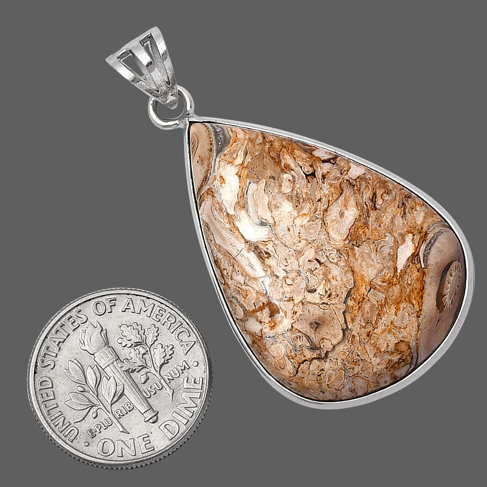 Natural Rock Calcy Pendant P-1001 SDP141946 - Grab & Glow
