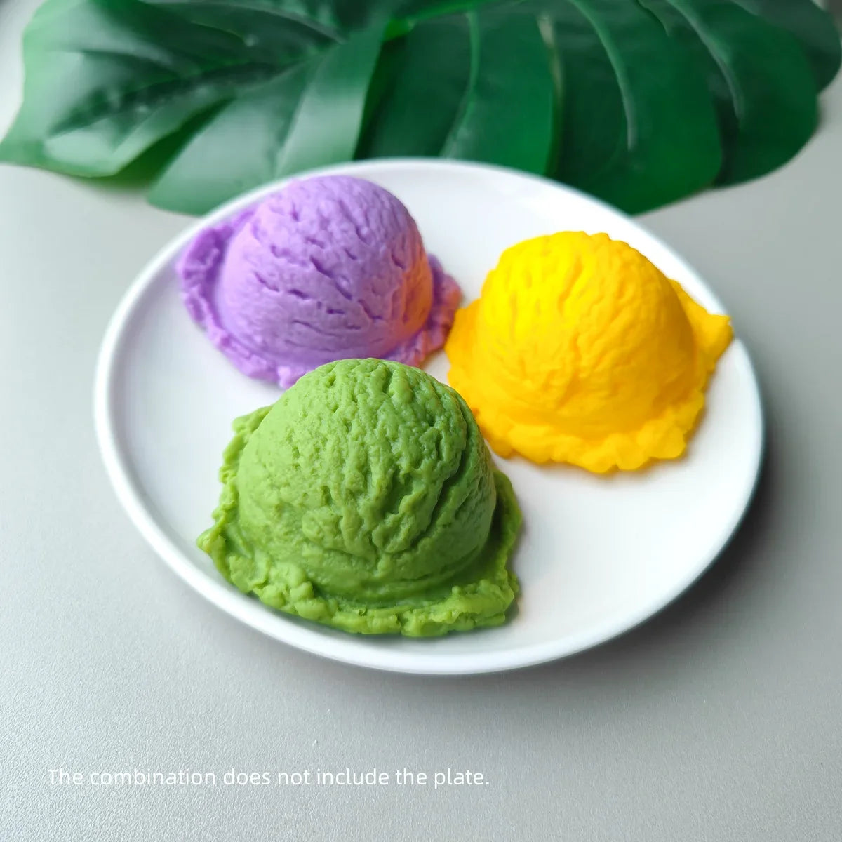 Simulation Ice Cream Ball Model Fake Sweet Cone Dessert Shop Lifelike Decor Photography Props Display Fake Food Model Ornament - Grab & Glow