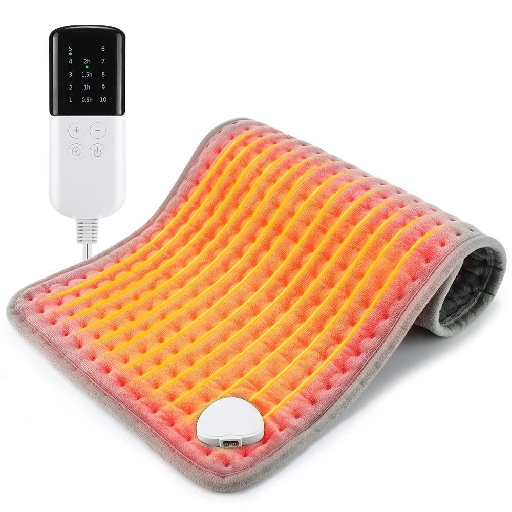 58x29CM Heating Pad 10 Level 4 Mode Timing Heating Blanket Winter Warm Keeping Legs Abdomen Hands Body Warmer Heating Mat by Grab & Glow