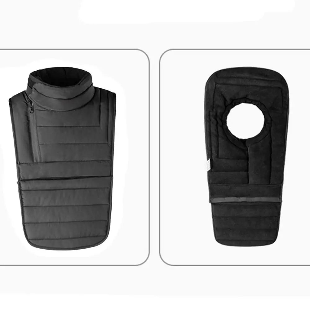 Winter Motorcycle Chest Neck Warmer Windproof Motorcycle Chest Protector Adjustable Neckband Riding Neck Scarf Chest Protector by Grab & Glow