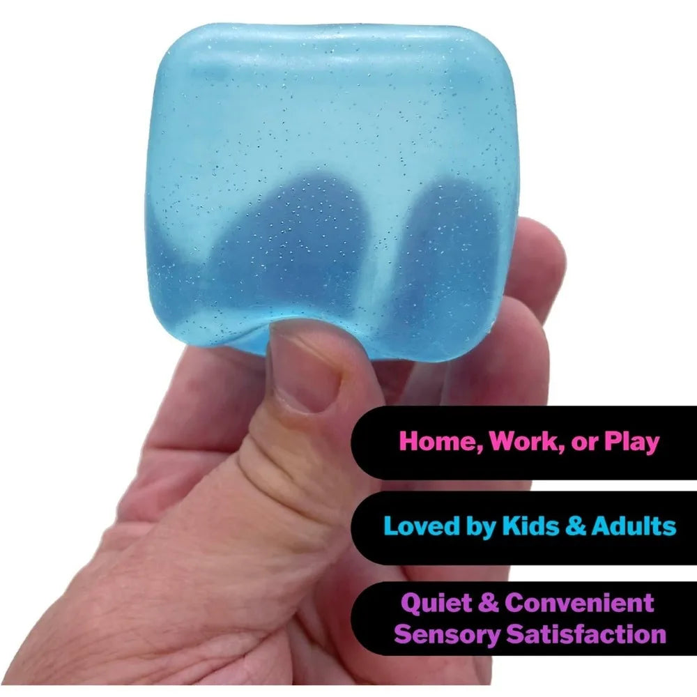 Nice Cube, Ice Cube Squishies Toys, Durable, Slow-Rebound Fingertip Exquisite Spherical Ice Cube With Box, Non-Sticky Desk Toy For Relaxation & Focus For Adult, Classroom Prizes, Novelty Gift for Kids and Adults, Christmas/Ha by Grab & Glow