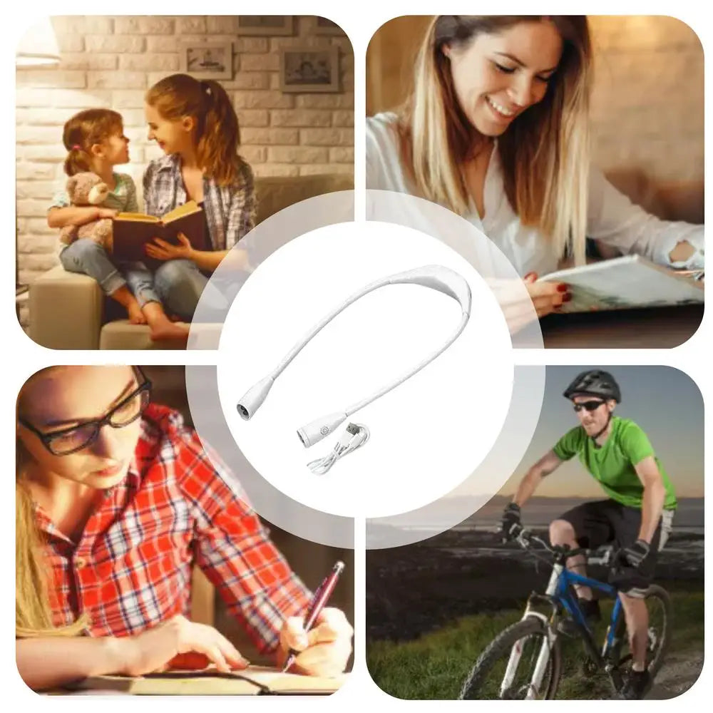 Knitting Light Around Neck Knitting Led Light Bendable Neck Lights Hands Free Rechargeable Reading Lights For Books In Bed by Grab & Glow