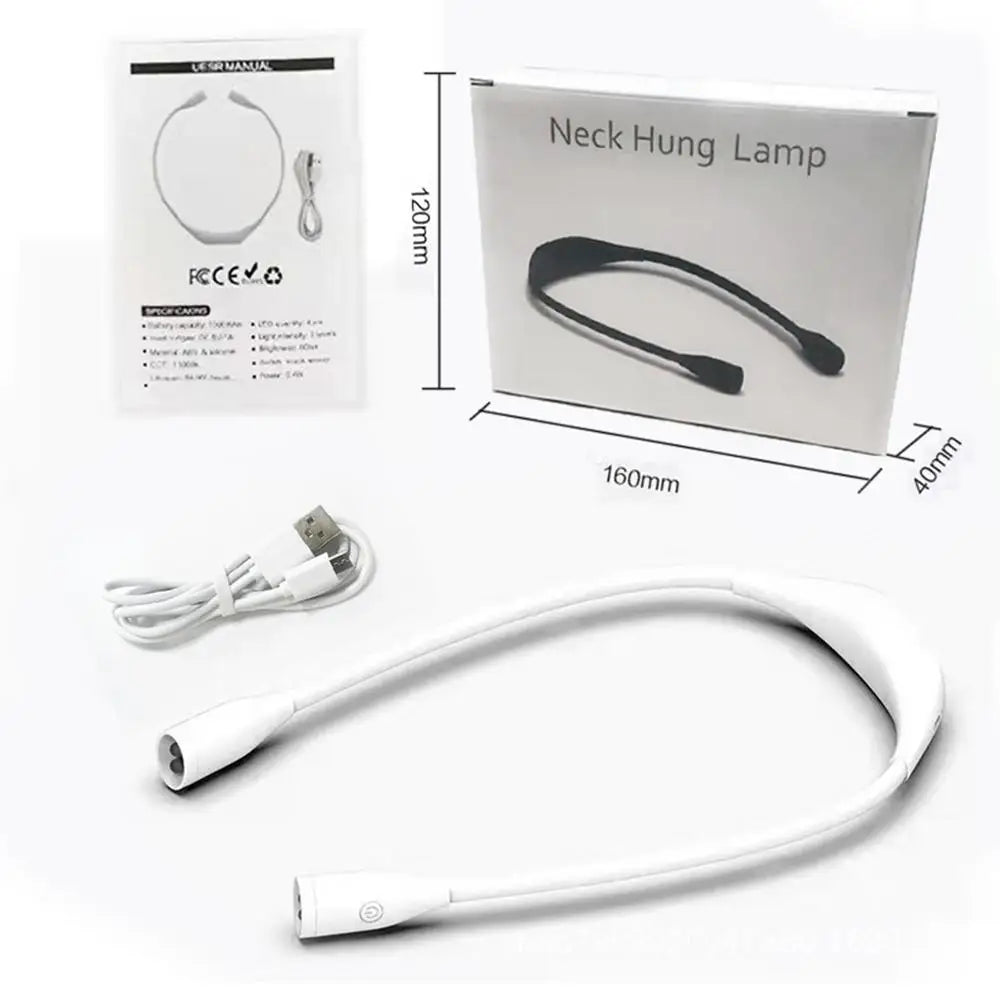 Knitting Light Around Neck Knitting Led Light Bendable Neck Lights Hands Free Rechargeable Reading Lights For Books In Bed by Grab & Glow