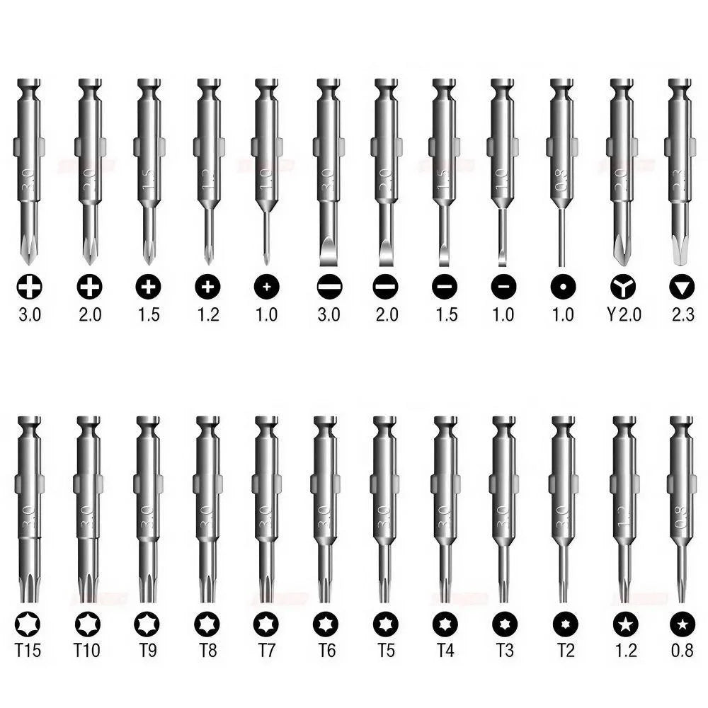 25-in-1 Precision Screwdriver Set for Electronics Repair - Grab & Glow