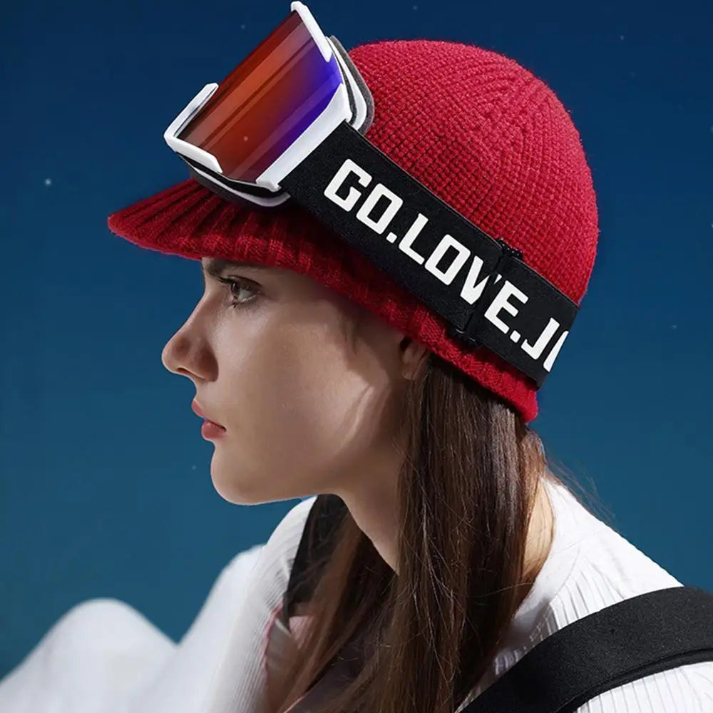 Knit Beanie Winter Beanie Outdoor Warm Hat Comfortable Ear Protection Winter Hat Knit Caps Breathable For Ski Hiking Running by Grab & Glow
