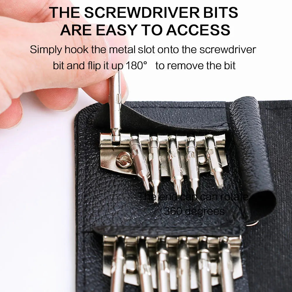 25-in-1 Precision Screwdriver Set for Electronics Repair - Grab & Glow