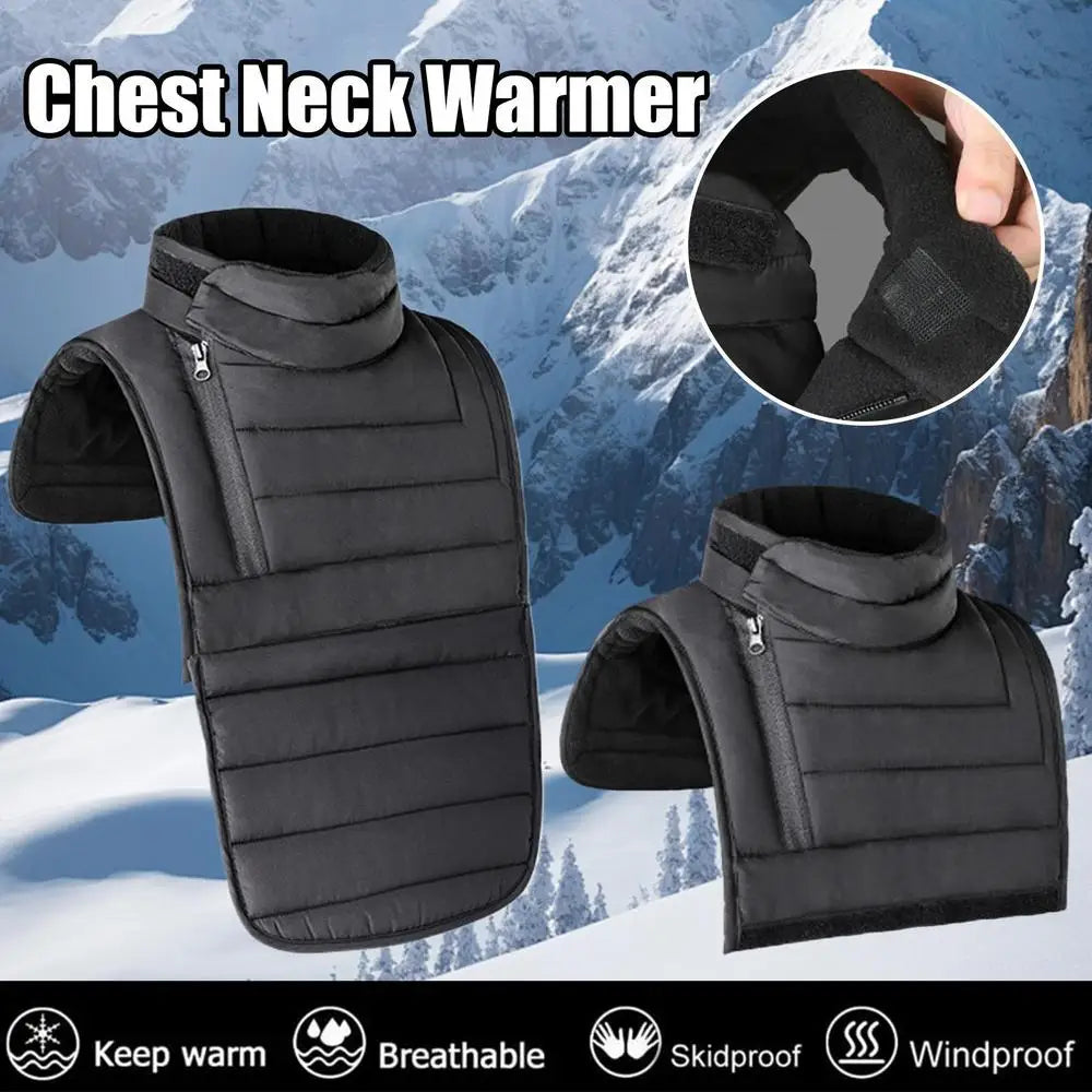 Winter Motorcycle Chest Neck Warmer Windproof Motorcycle Chest Protector Adjustable Neckband Riding Neck Scarf Chest Protector by Grab & Glow