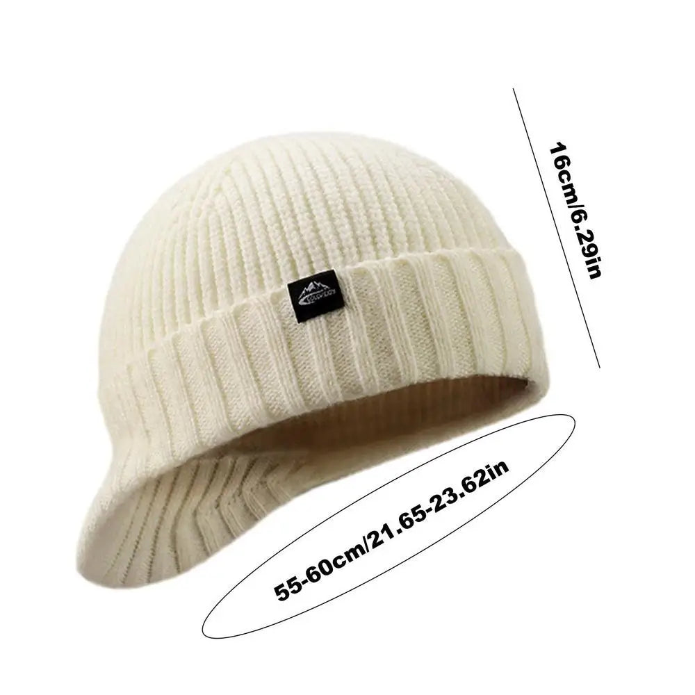 Knit Beanie Winter Beanie Outdoor Warm Hat Comfortable Ear Protection Winter Hat Knit Caps Breathable For Ski Hiking Running by Grab & Glow