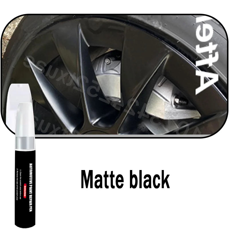 Automotive Wheel Touch-Up Pen Paint Repair Pen Gloss Black Matte Black Silver Grey Automotive Paint Care Accessories by Grab & Glow