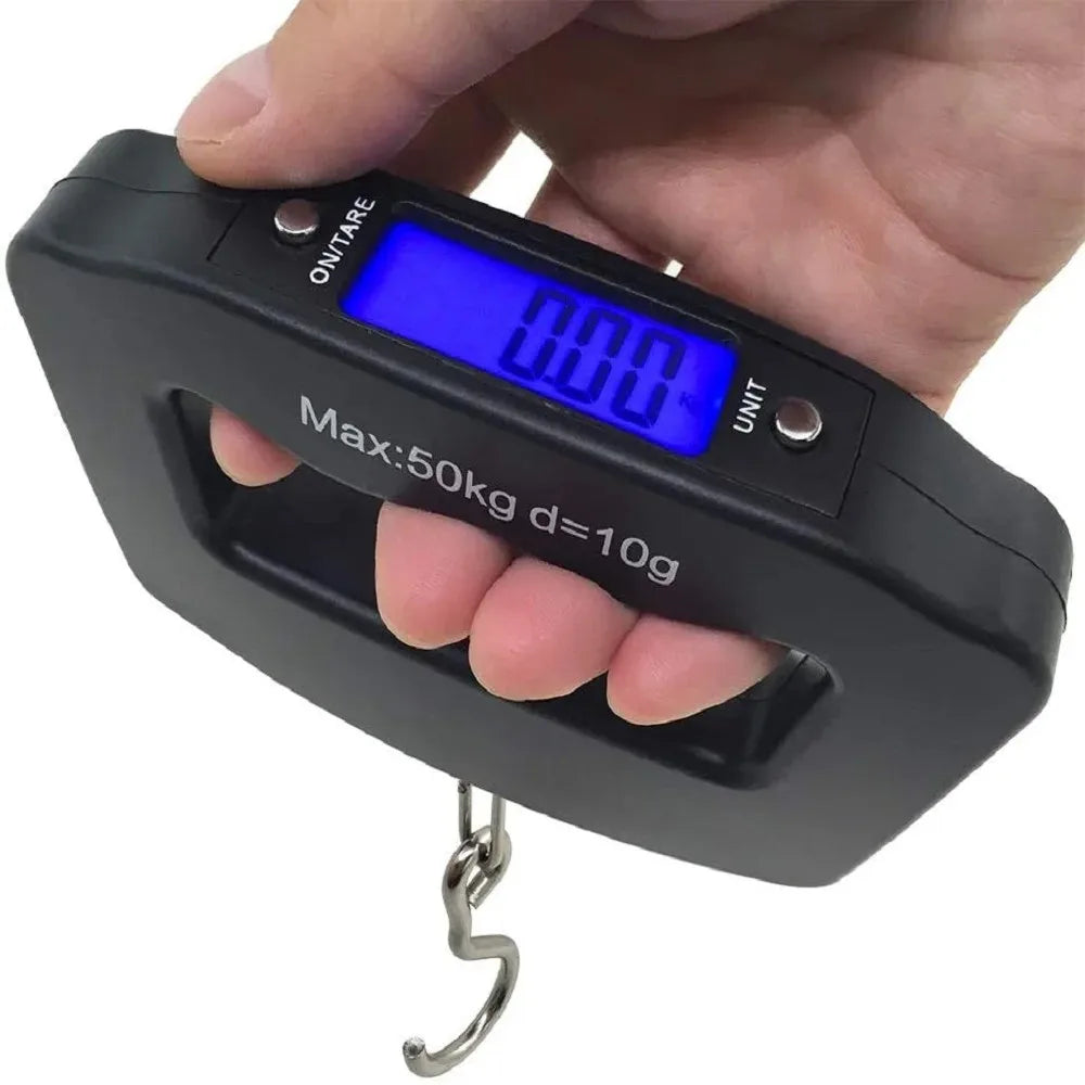 50kg/10g Digital Luggage Scale Electronic Portable Suitcase Travel Weighs With Backlight Electronic Travel Hanging Scales - Grab & Glow