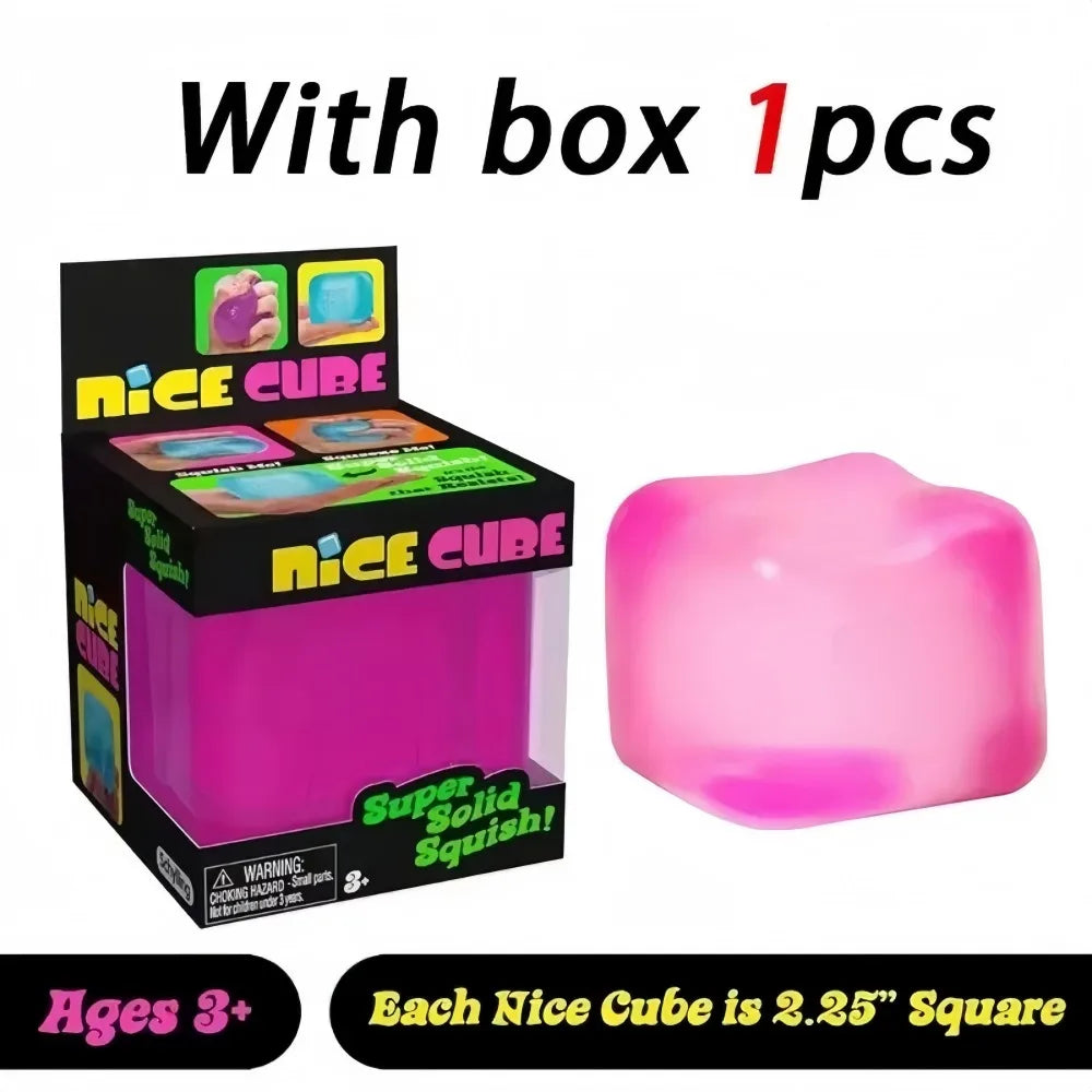 Nice Cube, Ice Cube Squishies Toys, Durable, Slow-Rebound Fingertip Exquisite Spherical Ice Cube With Box, Non-Sticky Desk Toy For Relaxation & Focus For Adult, Classroom Prizes, Novelty Gift for Kids and Adults, Christmas/Ha by Grab & Glow