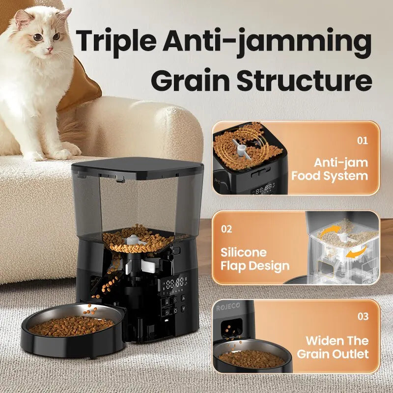 Smart Control Automatic Pet Feeder for Cats and Dogs - Grab & Glow