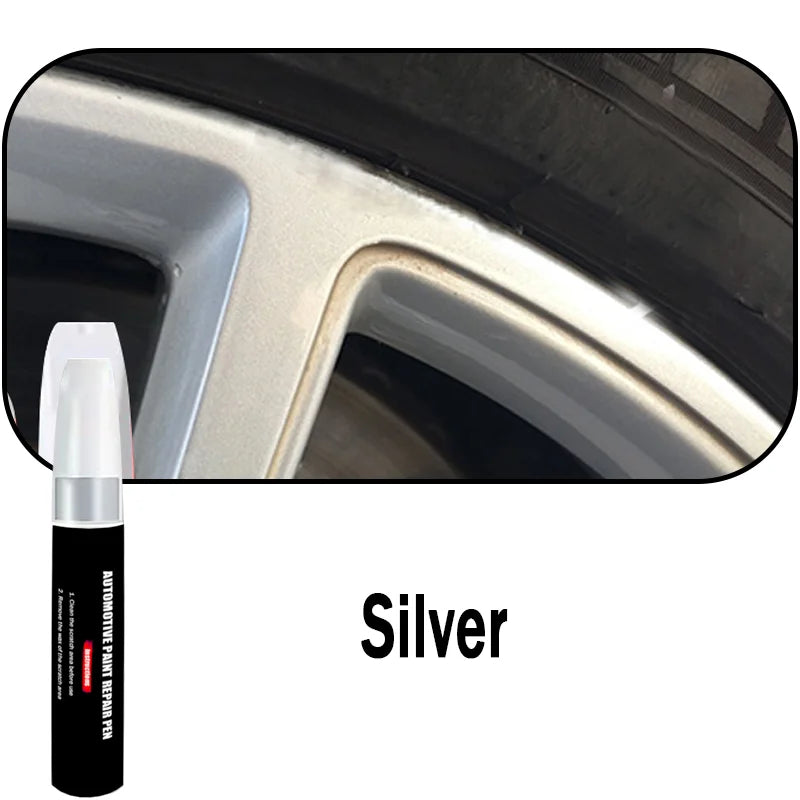 Automotive Wheel Touch-Up Pen Paint Repair Pen Gloss Black Matte Black Silver Grey Automotive Paint Care Accessories by Grab & Glow