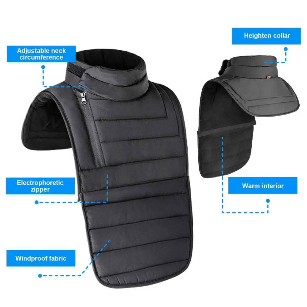 Winter Motorcycle Chest Neck Warmer Windproof Motorcycle Chest Protector Adjustable Neckband Riding Neck Scarf Chest Protector by Grab & Glow