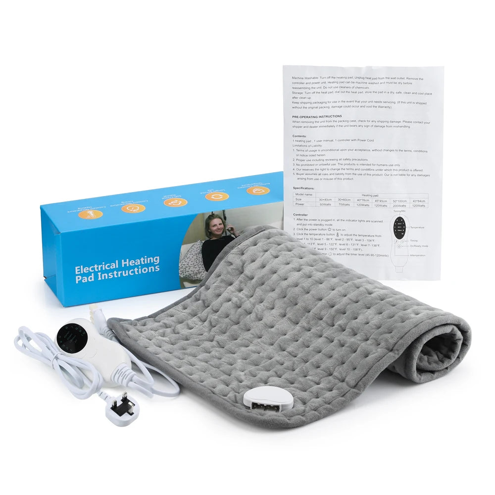 Electric Heating Pad Winter Warm For Bed Blankets Office Home Foot Hand Warmer Sheet Camping Heater 110V 220V Washable 60*30CM by Grab & Glow