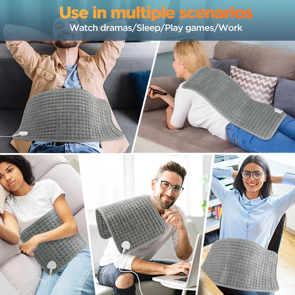58x29CM Heating Pad 10 Level 4 Mode Timing Heating Blanket Winter Warm Keeping Legs Abdomen Hands Body Warmer Heating Mat by Grab & Glow