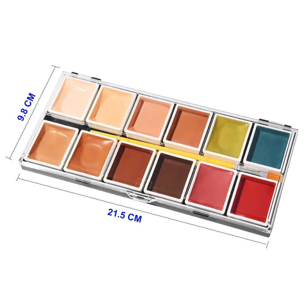 OPHIR Special Effect Makeup Paint Set Alcohol Activated Makeup Palette for Special Effects Artist Halloween Cosplay Makeup RT015 - Grab & Glow