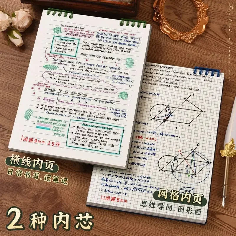A5 Back to School Deals! 60 Sheets Premium Thick Spiral Journal, Smooth Lined Pages, Strong PP Cover, Perfect for Kids & College Students by Grab & Glow
