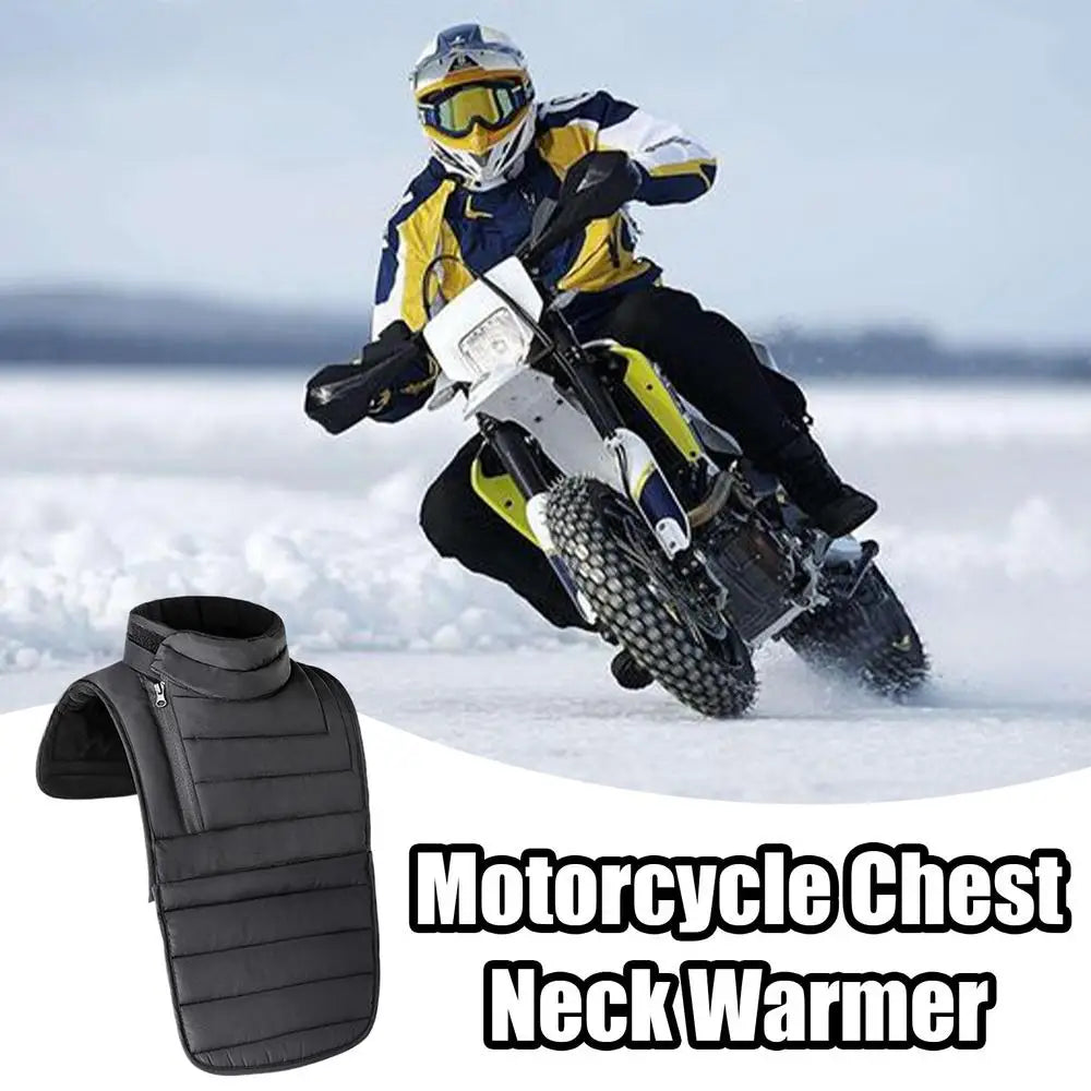Winter Motorcycle Chest Neck Warmer Windproof Motorcycle Chest Protector Adjustable Neckband Riding Neck Scarf Chest Protector by Grab & Glow