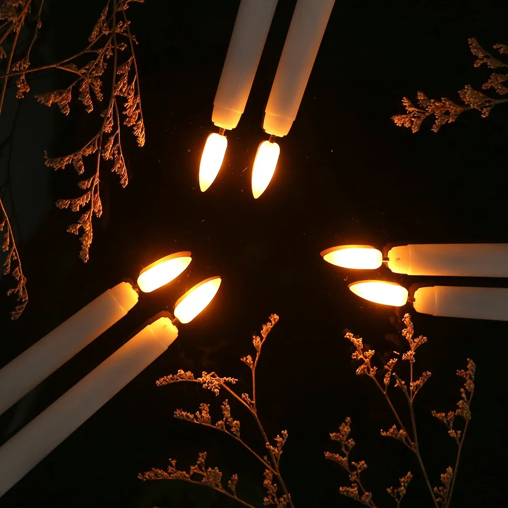 Flameless Taper Candles with Remote Control Flickering LED Candles Taper Warm White Light LED Candlesticks for Christmas Wedding by Grab & Glow