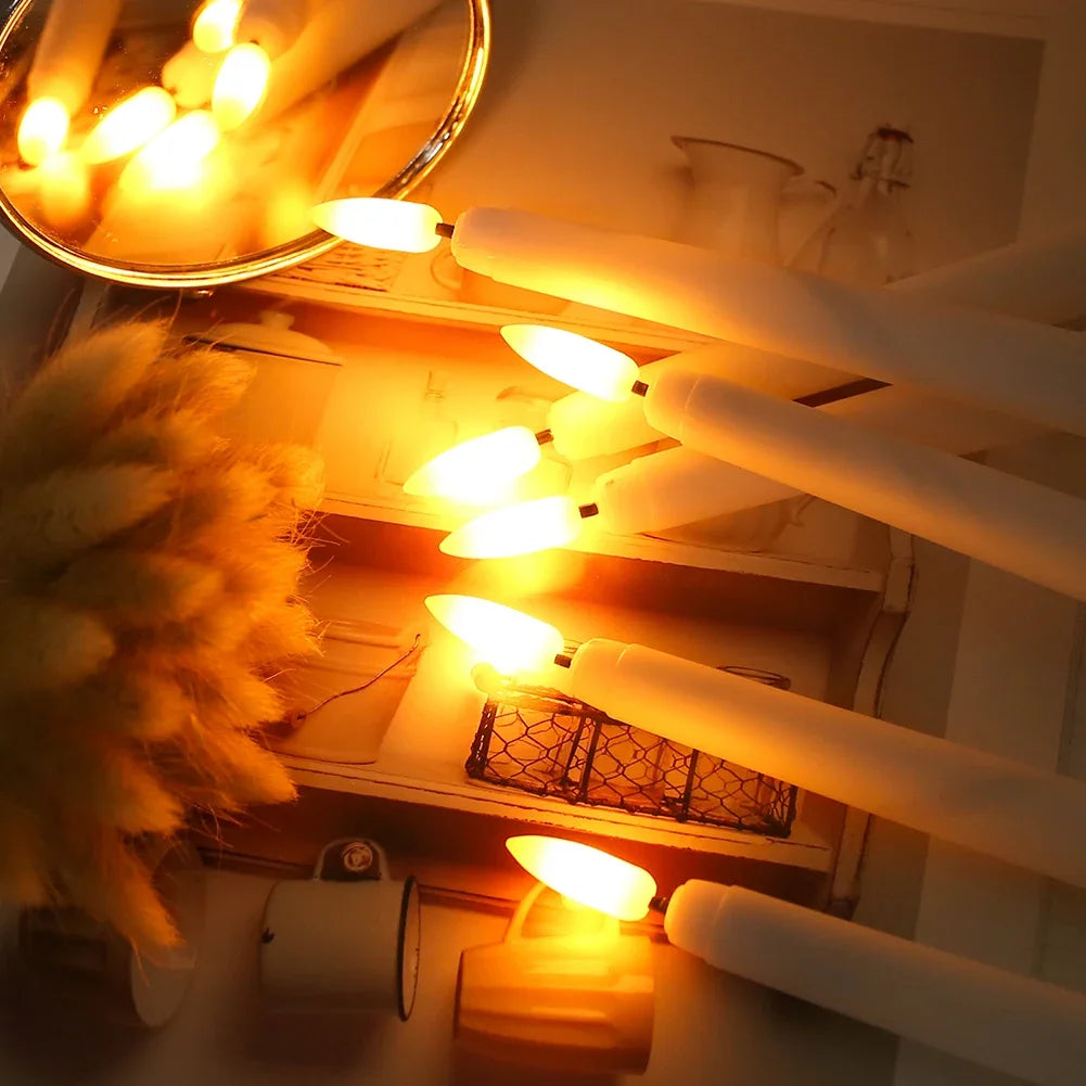 Flameless Taper Candles with Remote Control Flickering LED Candles Taper Warm White Light LED Candlesticks for Christmas Wedding by Grab & Glow