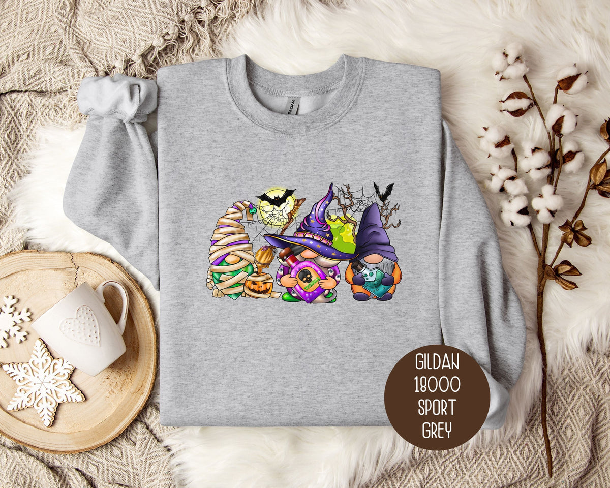 Fall Halloween Gnomes Sweatshirt - Grab & Glow