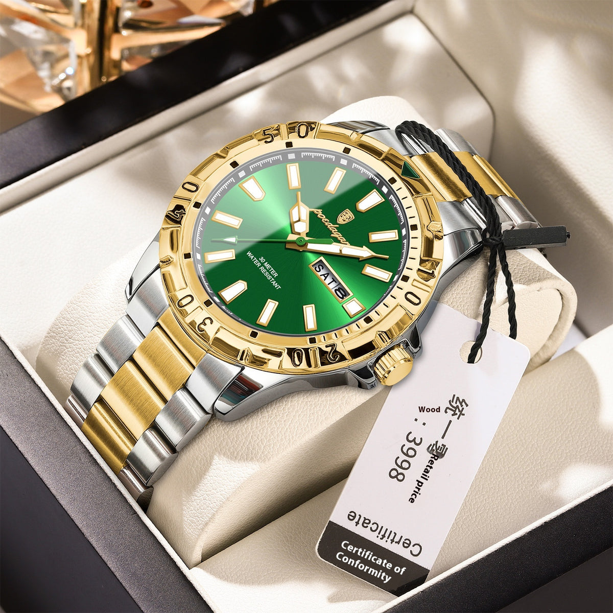 Swiss Brand Waterproof Fashion New Men's Super Strong Luminous Watch - Grab & Glow
