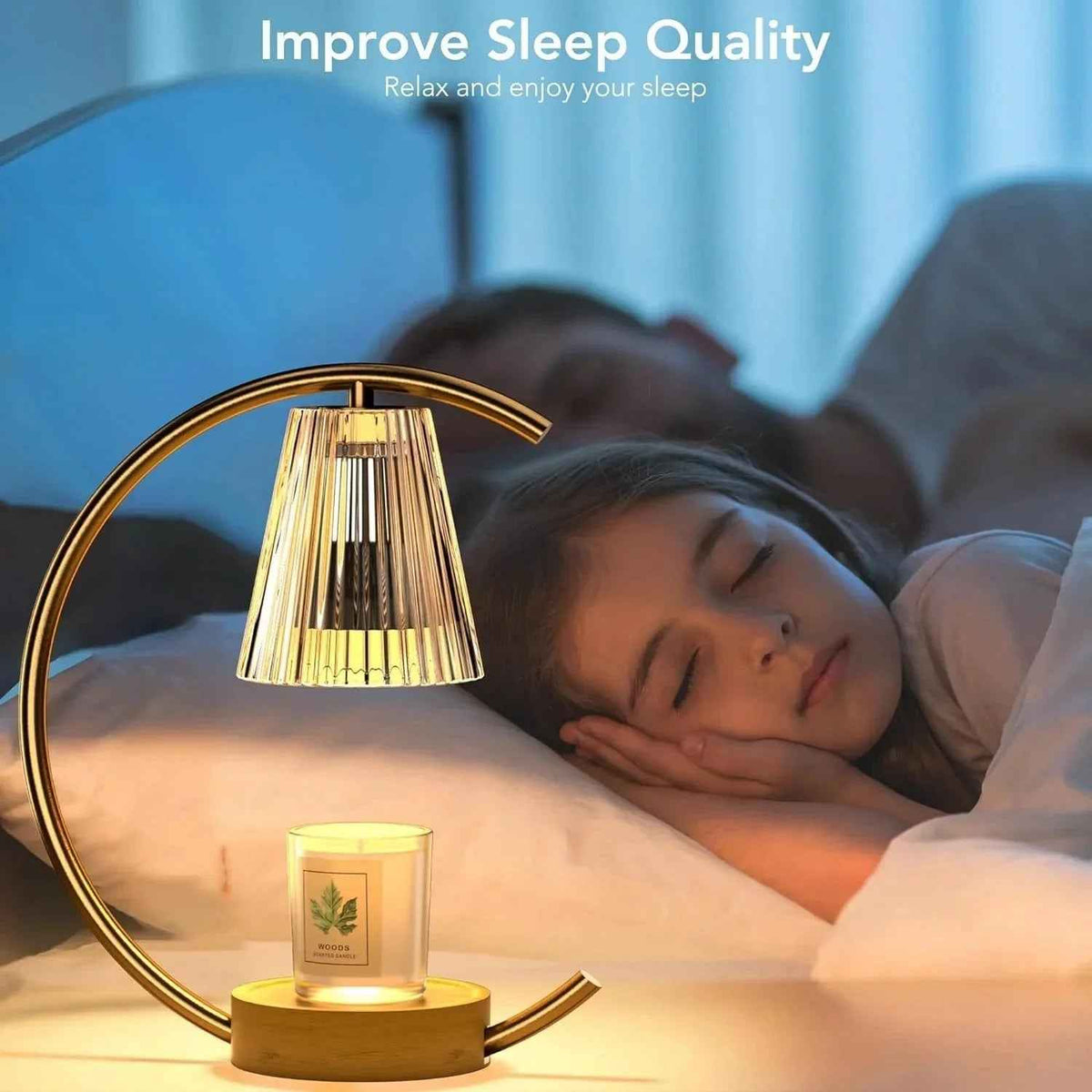 Dimmable Candle Warmer Lamp – Efficient, Flame-Free Fragrance - Grab & Glow