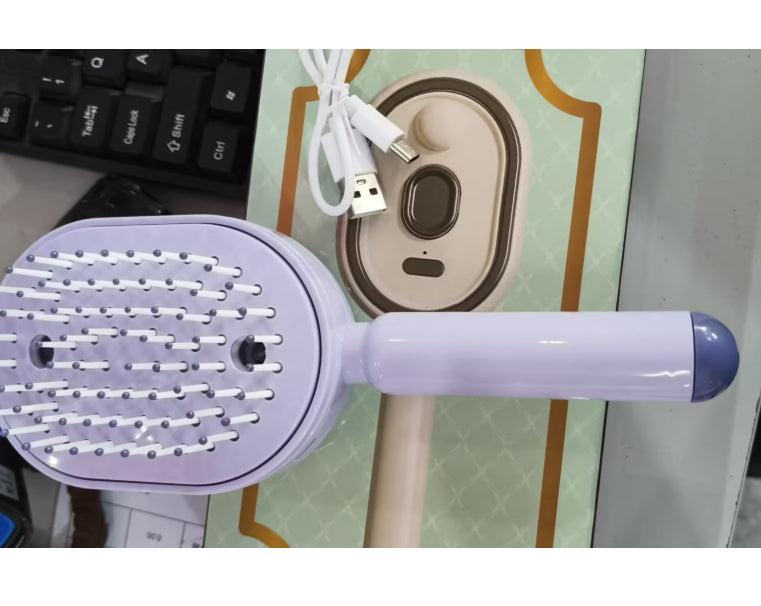 Electric Spray Airbag Massage Comb Essential Oil Atomized Hair Brush Anti-static Salon Fluffy Modeling Hair Care Tools - Grab & Glow