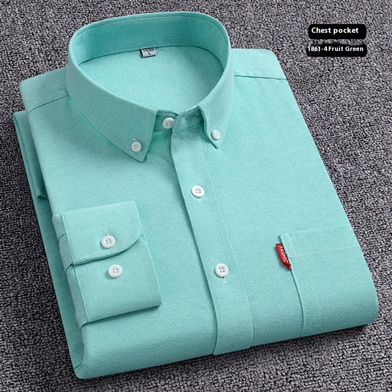 Pure Cotton Washed Oxford Woven Shirts Men - Grab & Glow
