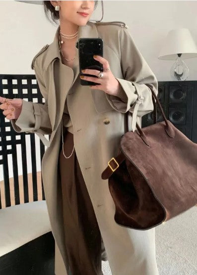 Top Layer Cowhide Handbag - Grab & Glow