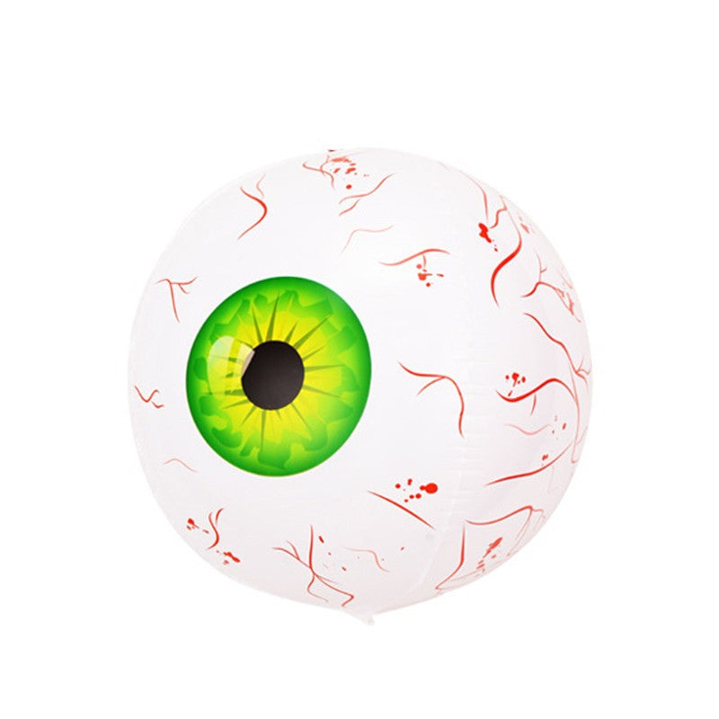 Halloween Inflatable Eyeball Balloons — Bloodshot Foil Balloon Party Decorations - Grab & Glow