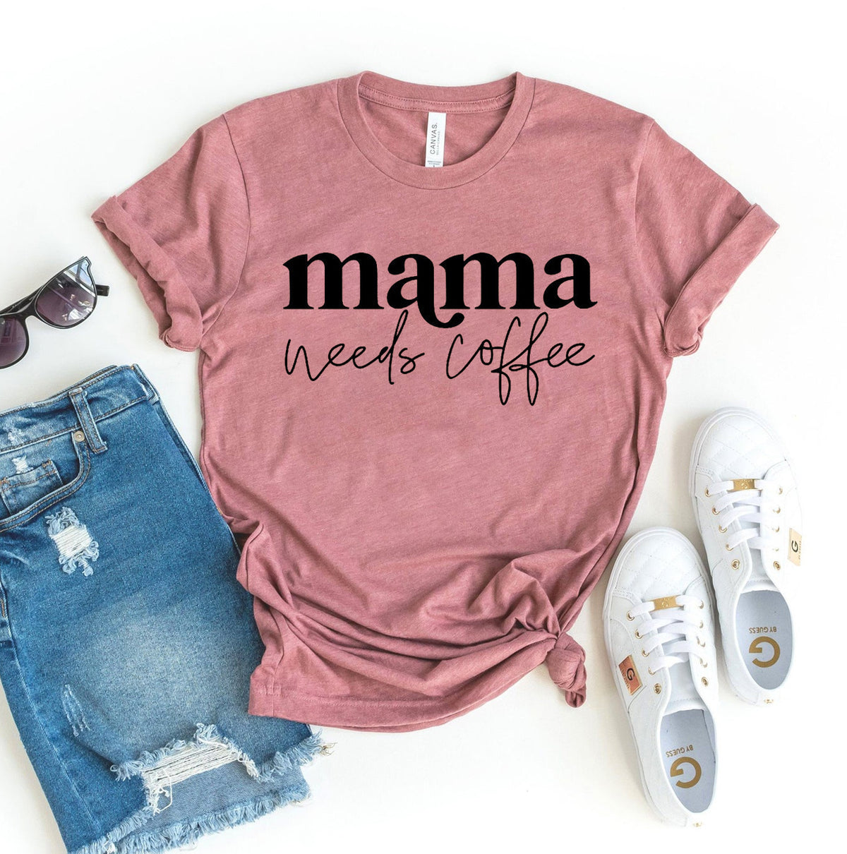 Mama Needs Coffee T-shirt - Grab & Glow