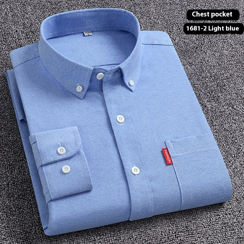 Pure Cotton Washed Oxford Woven Shirts Men - Grab & Glow