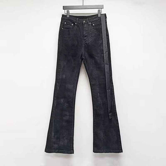 Men's And Women's Denim Waxed Pants With Drawstrings - Grab & Glow